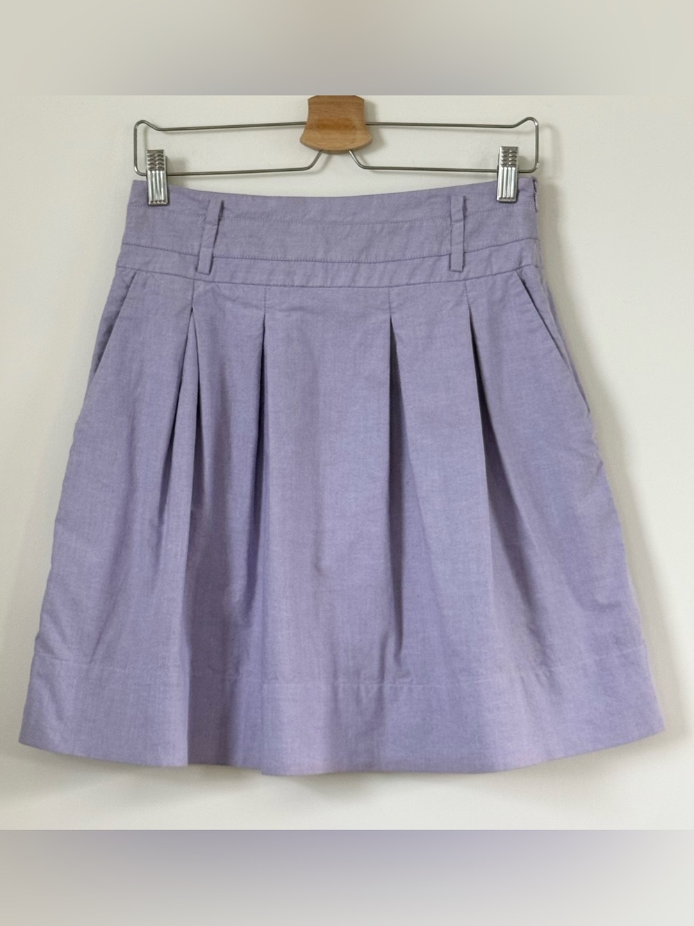 Zara Lavender Pleated A-Line Skirt